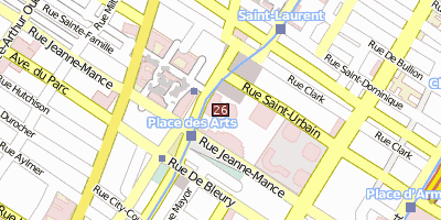 Place des Arts Stadtplan