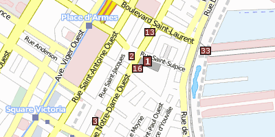 Stadtplan Vieux Séminaire de Saint-Sulpice